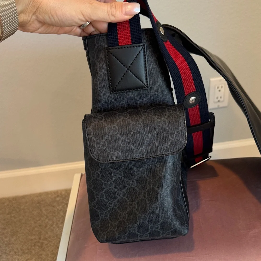 Gucci GG Monogram Black Large Changing Bag Diaper Bag - Picture 6 of 11